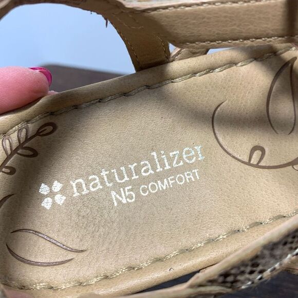 Naturalizer N5 comfort snakeskin print gladiator lace up sandal, size 8 1/2  - Picture 7 of 8